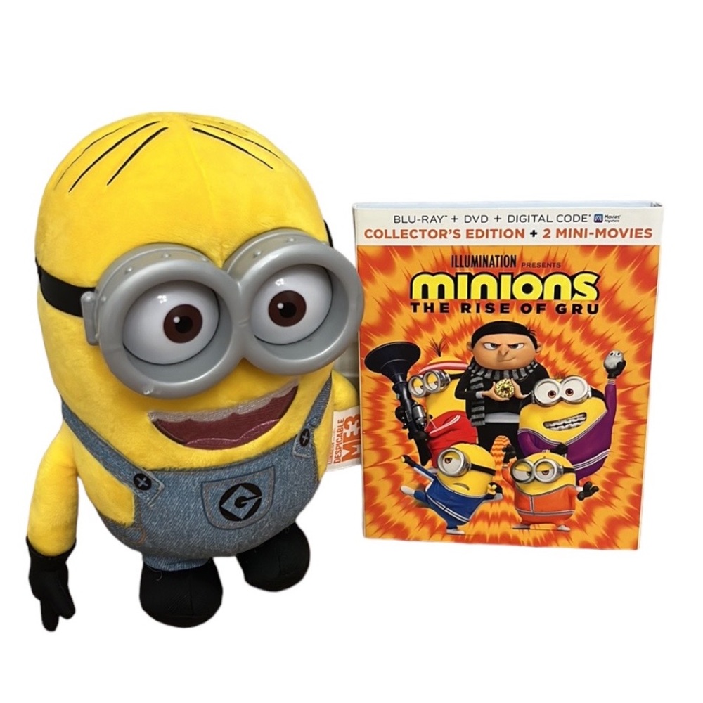 Despicable Me 3 Minion Plush Toy and Two DVD’s